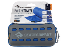 Sea To Summit Pocket Towel Large 120x60 cm Turhåndkle, BLÅ