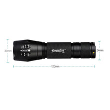 Kraftig 1200 lumen XML-T6 LED-lommelykt med praktisk oppbevaringshylster